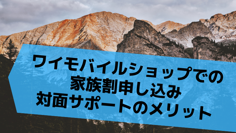 ワイモバイルショップでの家族割申し込み｜対面サポートのメリット