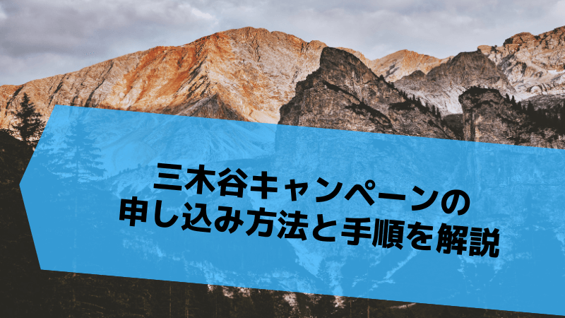 三木谷キャンペーンの申し込み方法と手順を解説