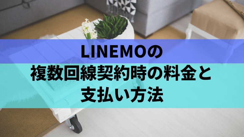 LINEMOの複数回線契約時の料金と支払い方法