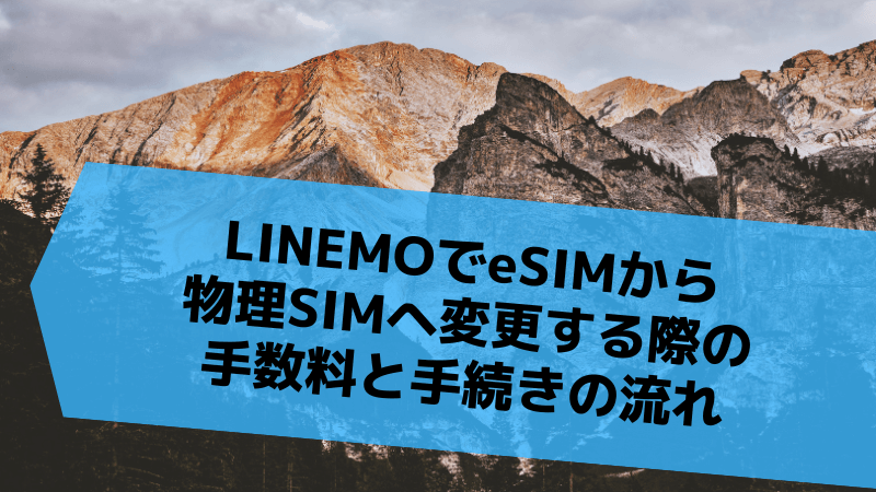 LINEMOでeSIMから物理SIMへ変更する際の手数料と手続きの流れ