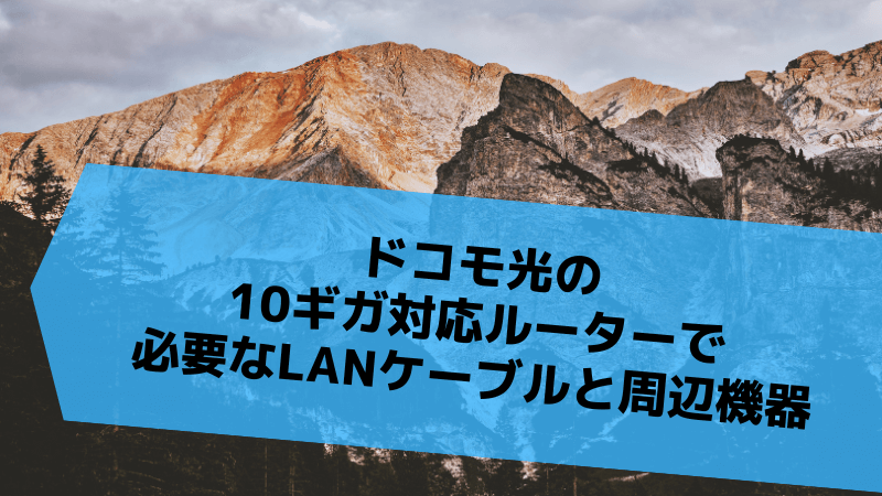 ドコモ光の10ギガ対応ルーターで必要なLANケーブルと周辺機器