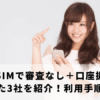 格安SIMで審査なし＋口座振替に対応した3社を紹介！利用手順も解説