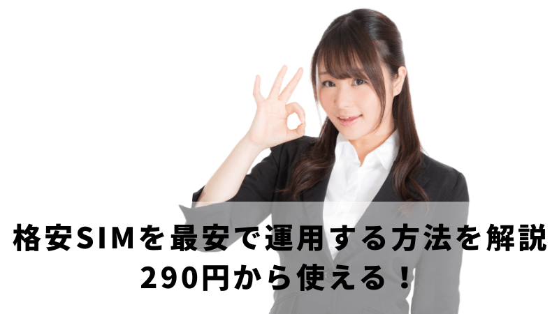 格安SIMを最安で運用する方法を解説｜290円から使える！